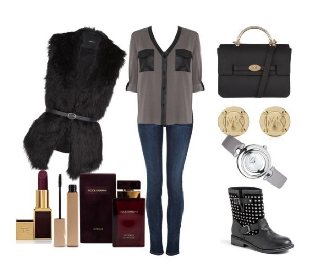 Look of the day with a Mango furry vest - Look of the day με γούνινο γιλέκο Mango